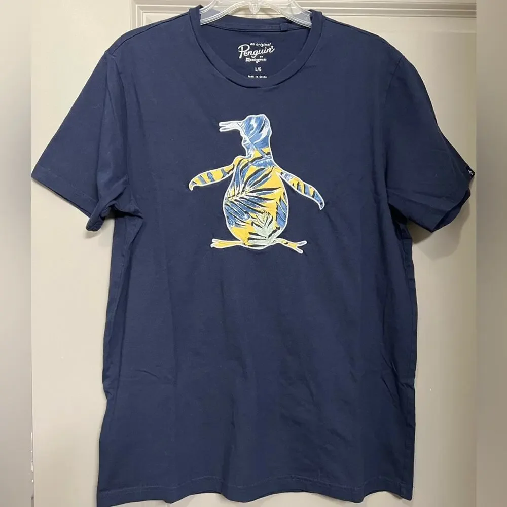 Original Penguin Men's Leaf Print Fill T-Shirt - Large - Picture 1 of 6